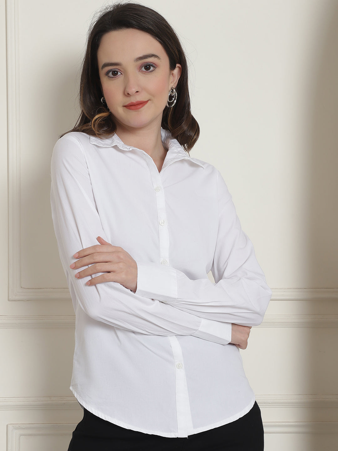 Regular Fit Style Quotient White Smart Formal Shirt