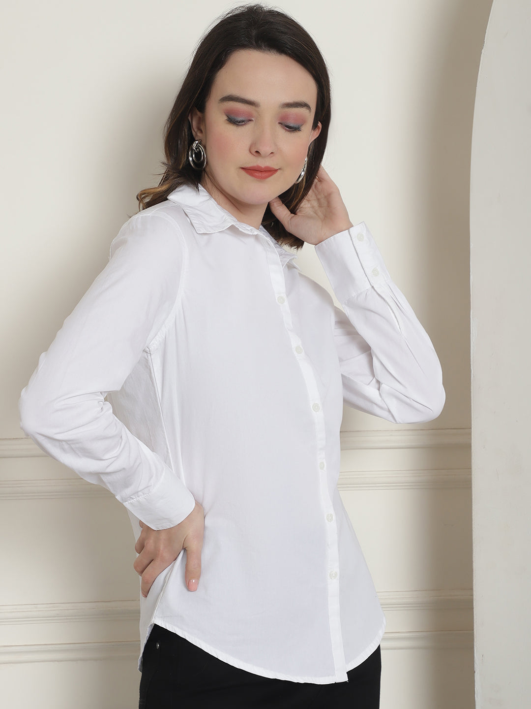 Regular Fit Style Quotient White Smart Formal Shirt