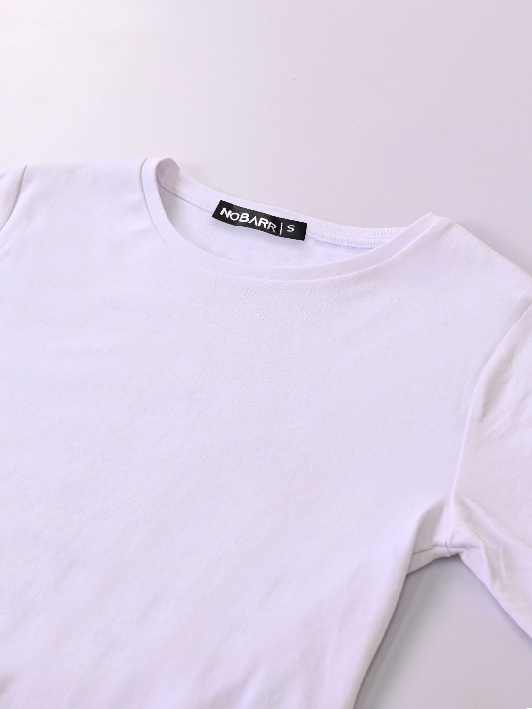 Polyester White Full Sleeve Solid Fitted Crop Top