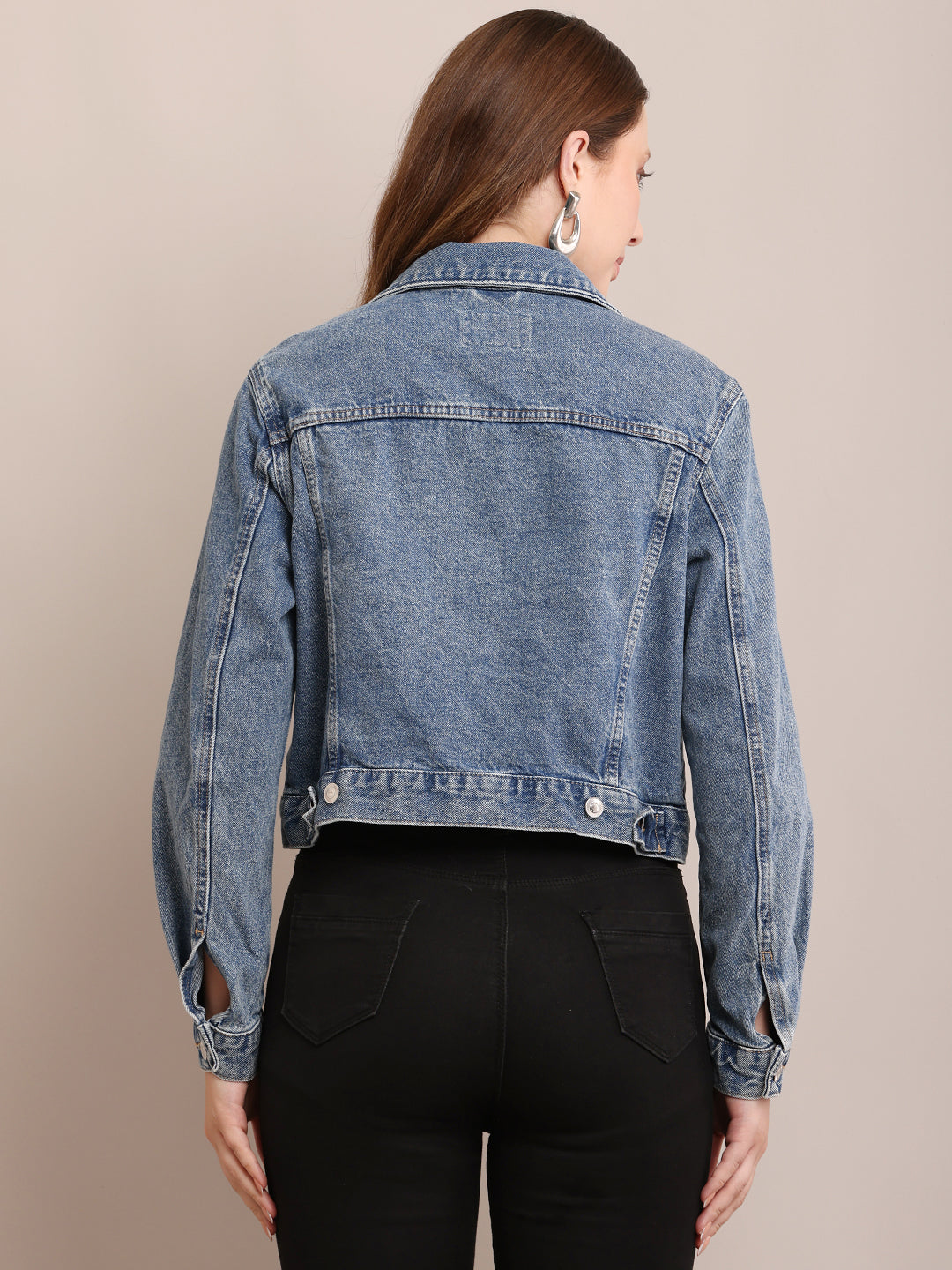 Denim Full Sleeve with Shirt Collar Regular fit Blue Jacket