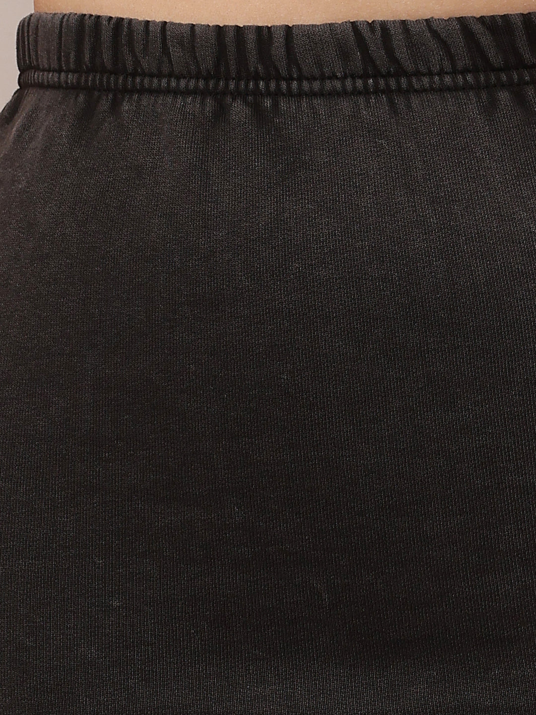 Acrylic Elastic waistband A-Line Maxi Dark Grey Skirt