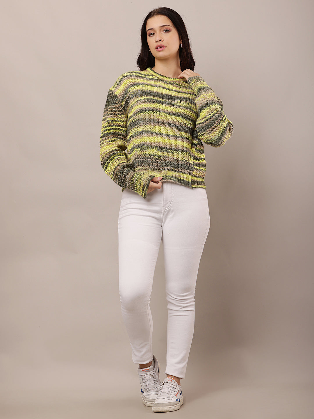 Wool Full Sleeve with Round Neck Yellow sweater