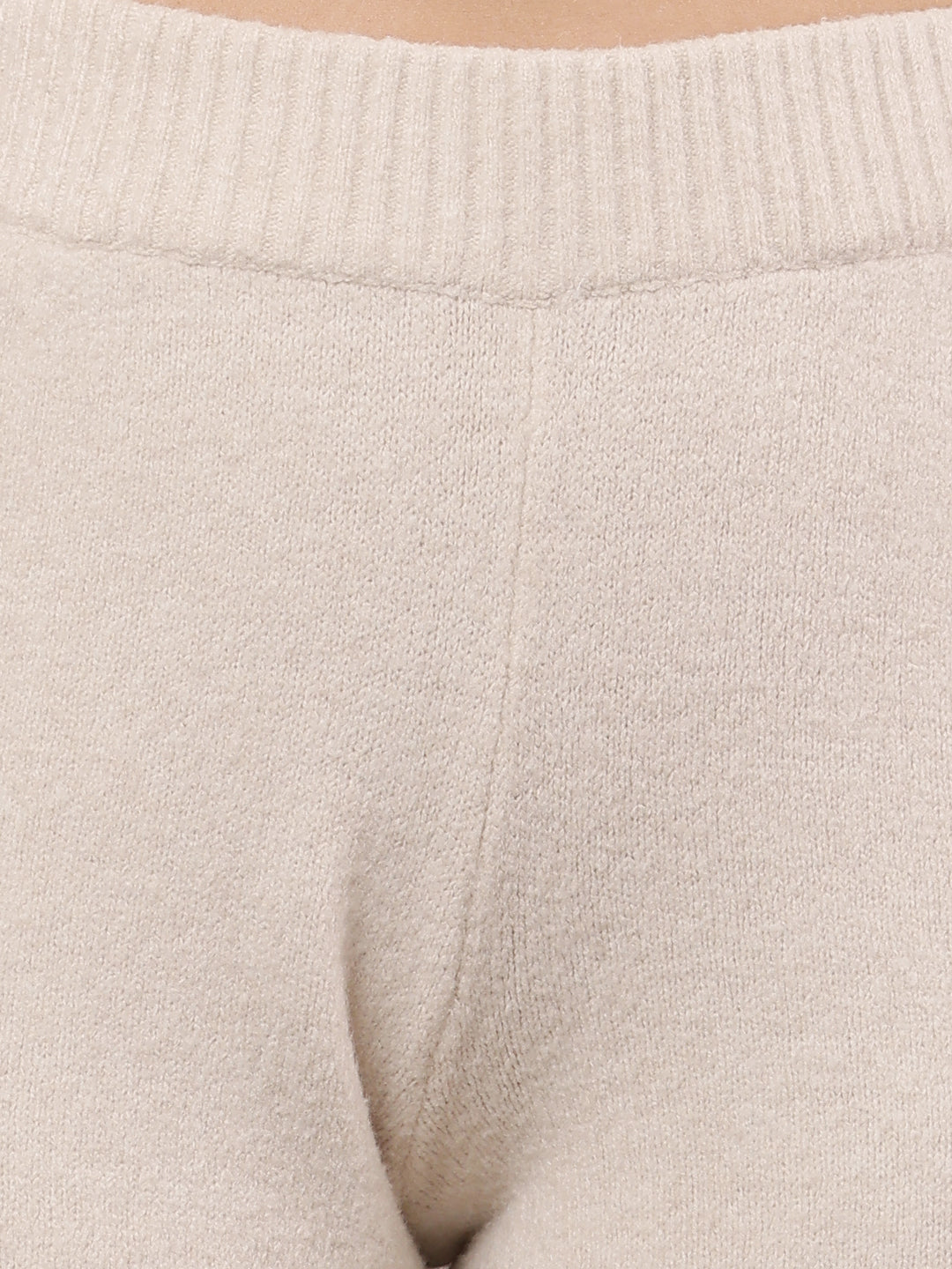 Polyester Elasticated Waistband off-white Trousers