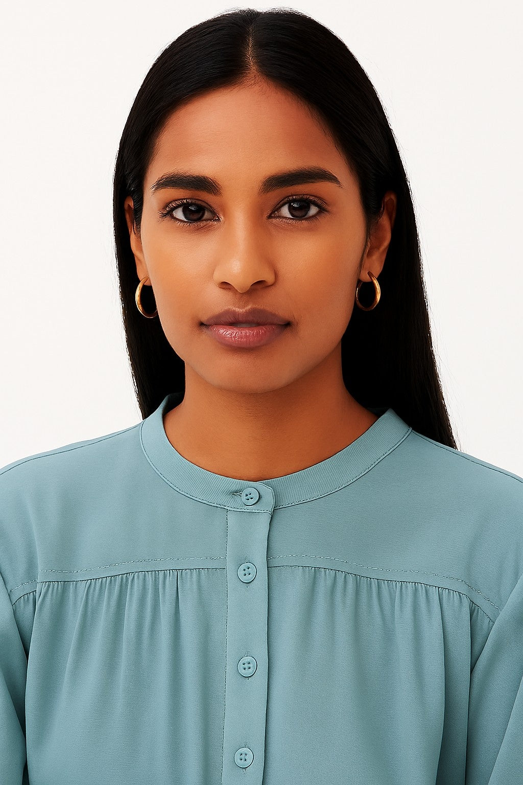 Sea Green Cotton Loose Fit Top