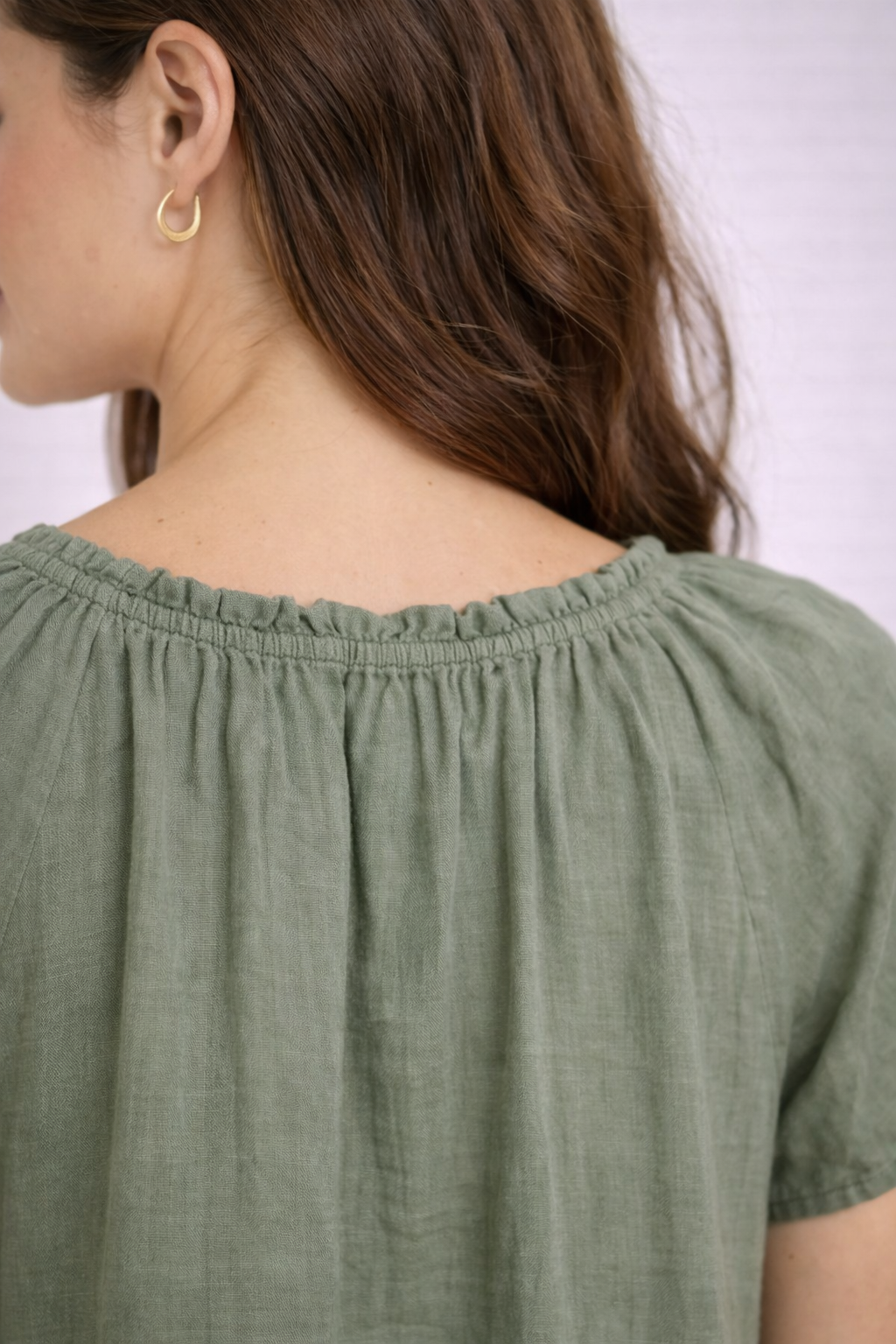 Sea Green Cotton Plus Size Dress | 2 Side Pockets | Loose Fit | Casual Knee Length Dress