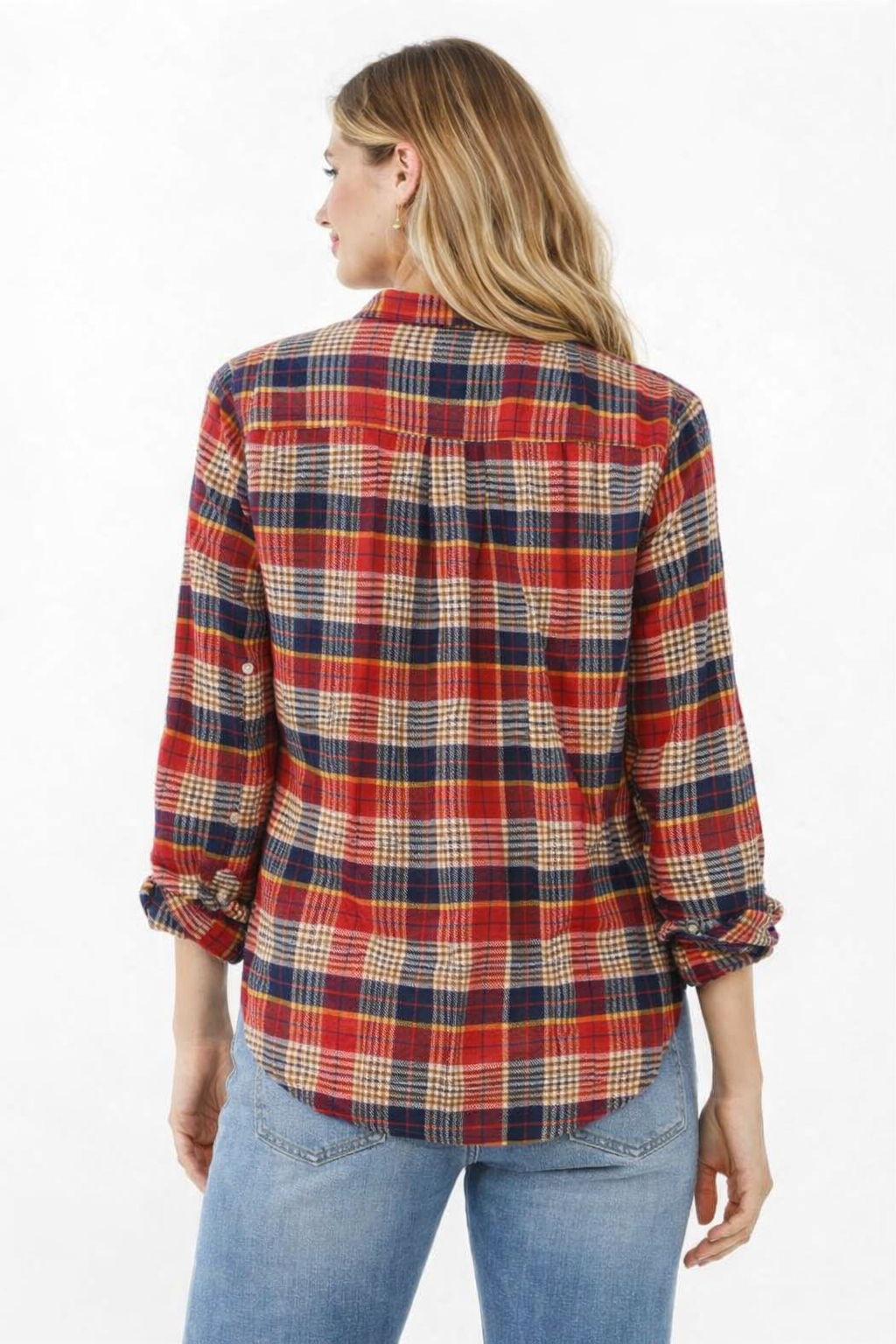 Multi Checkered Cotton Viscose Shirt – Loose Fit Casual Everyday Shirt