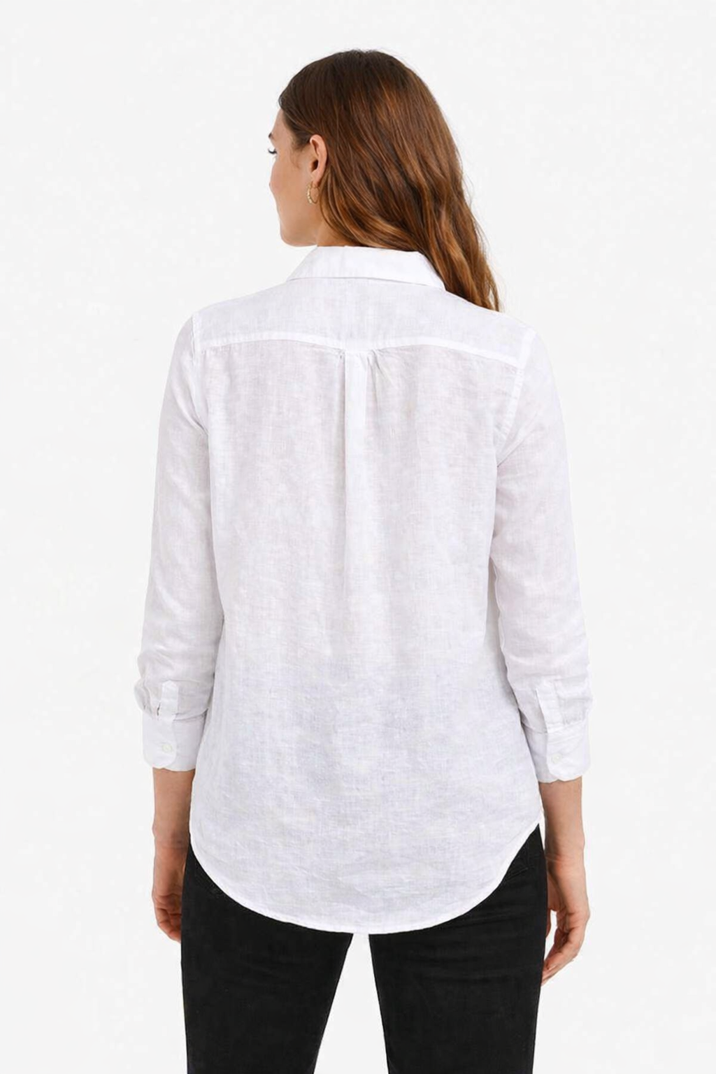 100% Cotton White Casual Shirt | Full Sleeves | Button-Down | Loose Fit | Solid Cotton Shirt