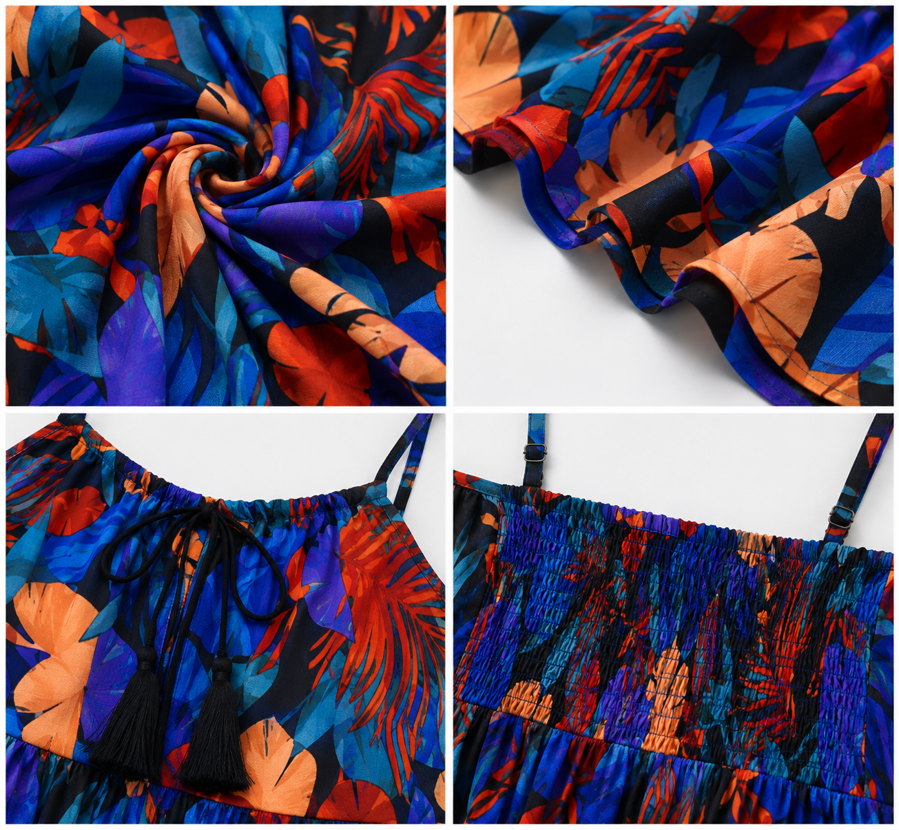 100% Viscose Printed Maxi Dress | Sleeveless Shoulder Strap Dress | Loose Fit Casual Summer Dress