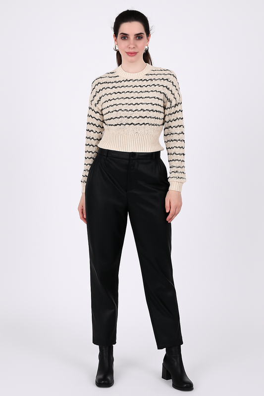 Cotton Full Sleeve Loose Knit Sweater