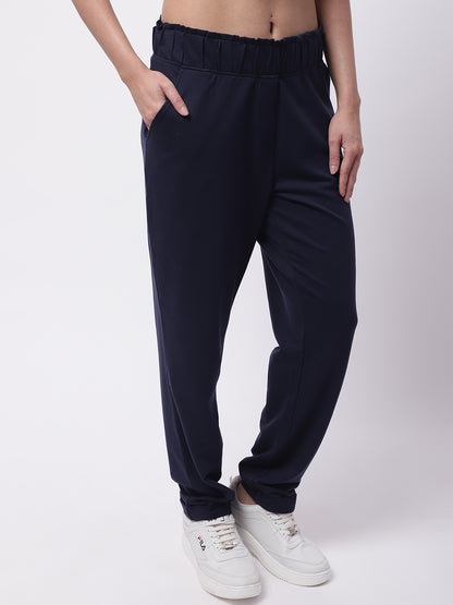 Regular Fit Cotton Dark Blue Trousers
