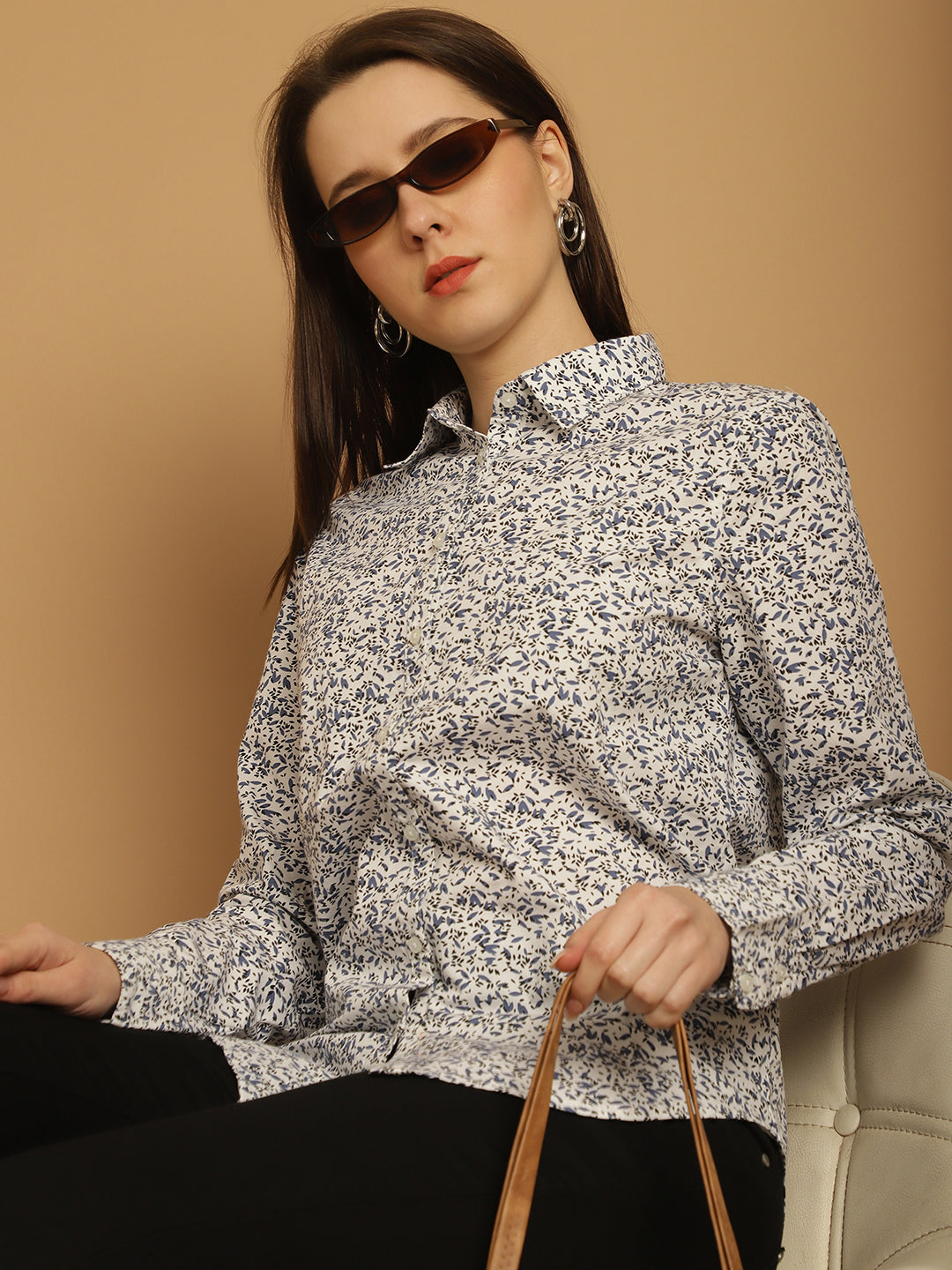 Pure Cotton Style Quotient MultiColor Formal Shirt with Regular Fit