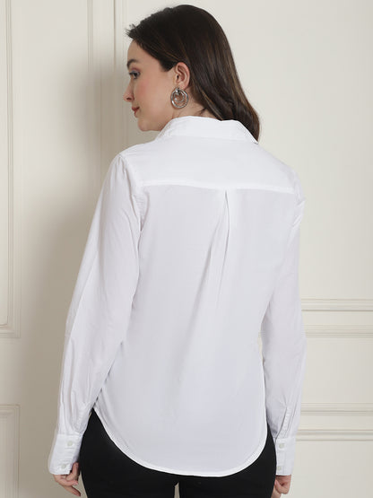Regular Fit Style Quotient White Smart Formal Shirt