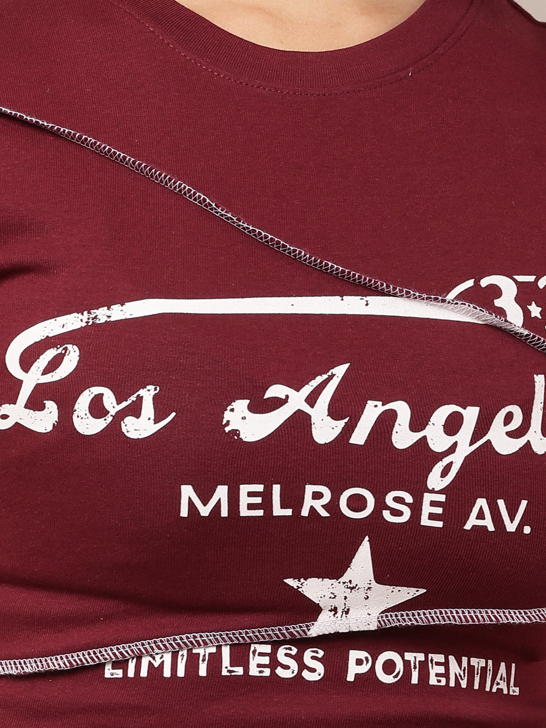 Cotton Wine Graphic Crop Top