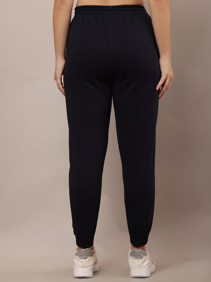 Cotton Elastic with Drawstring Dark Blue Jogger