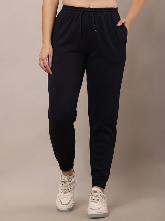 Cotton Elastic with Drawstring Dark Blue Jogger