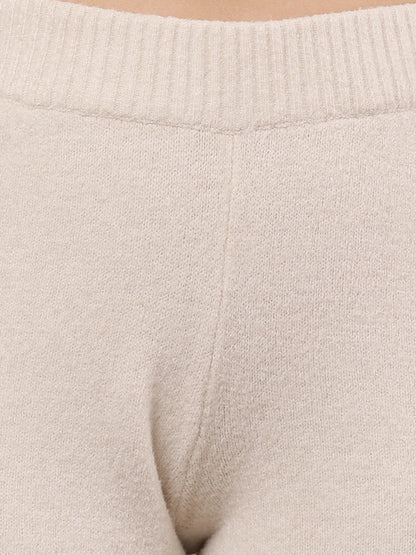 Polyester Elasticated Waistband off-white Trousers
