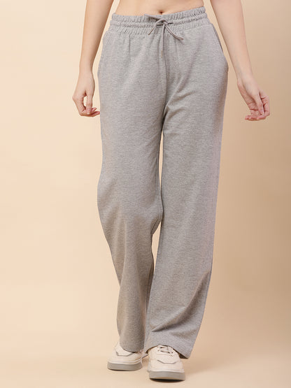 Cotton Elastic with Drawstring Grey Trouser