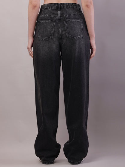 Cotton Regular Fit Full Length Grey Pant
