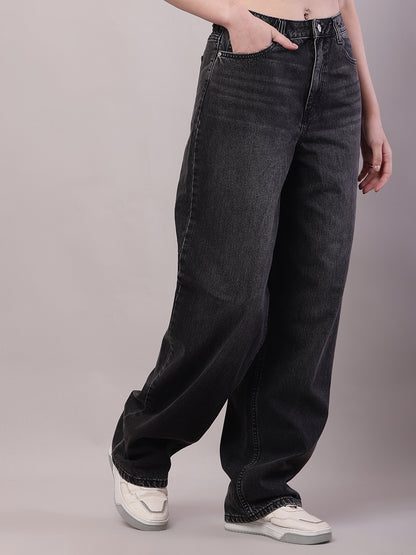 Cotton Regular Fit Full Length Grey Pant