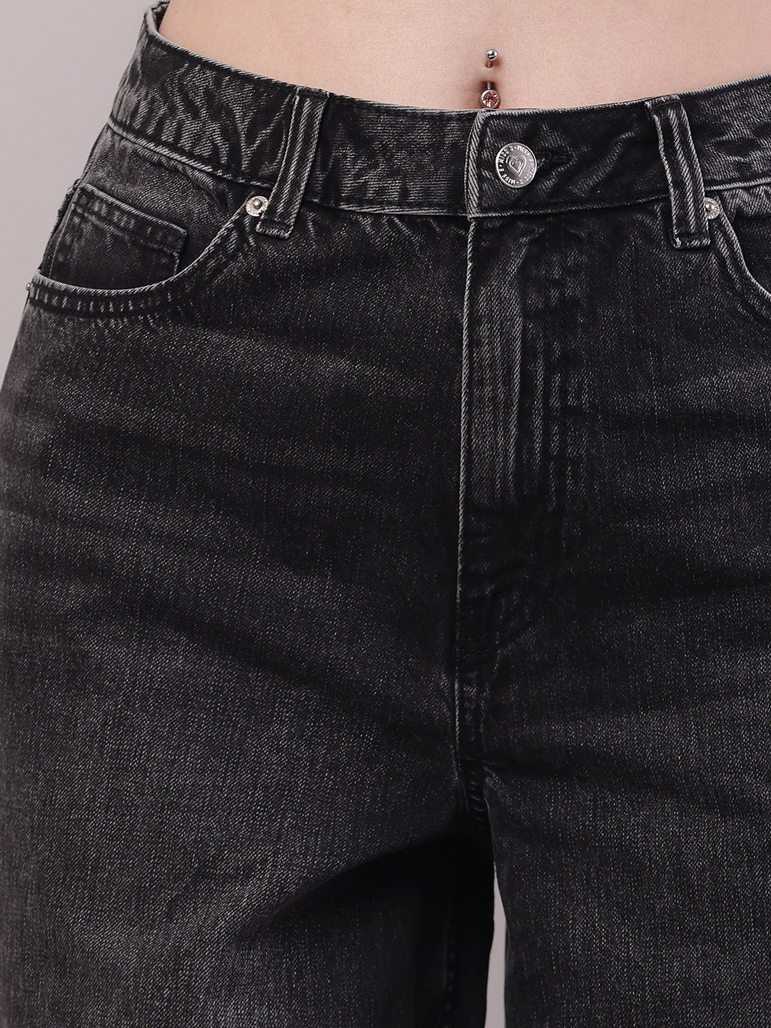 Cotton Regular Fit Full Length Grey Pant