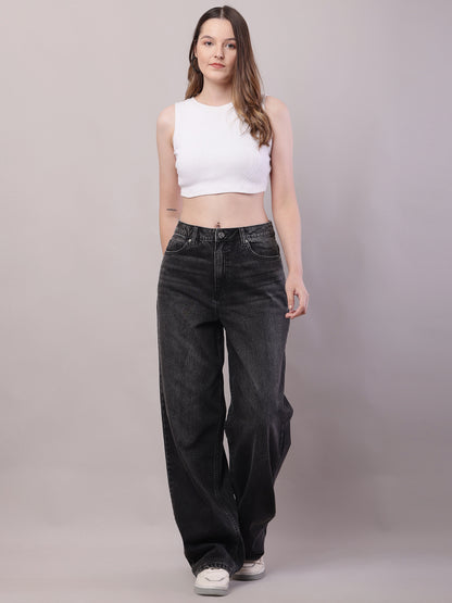 Cotton Regular Fit Full Length Grey Pant