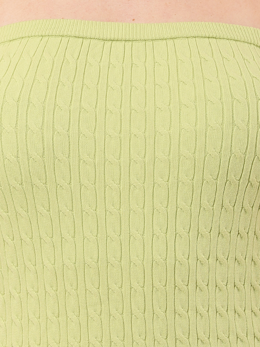 Polyester Off-Shoulder Mini Bodycon Green Tube Dress