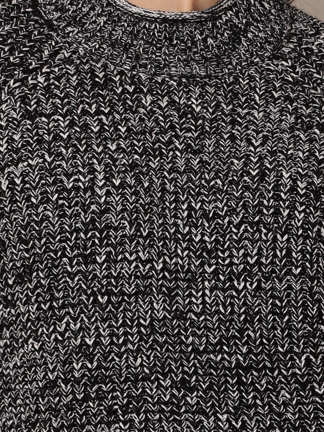 Acrylic Full Sleeve with Turtle Neck Black Sweater