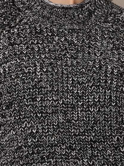Acrylic Full Sleeve with Turtle Neck Black Sweater