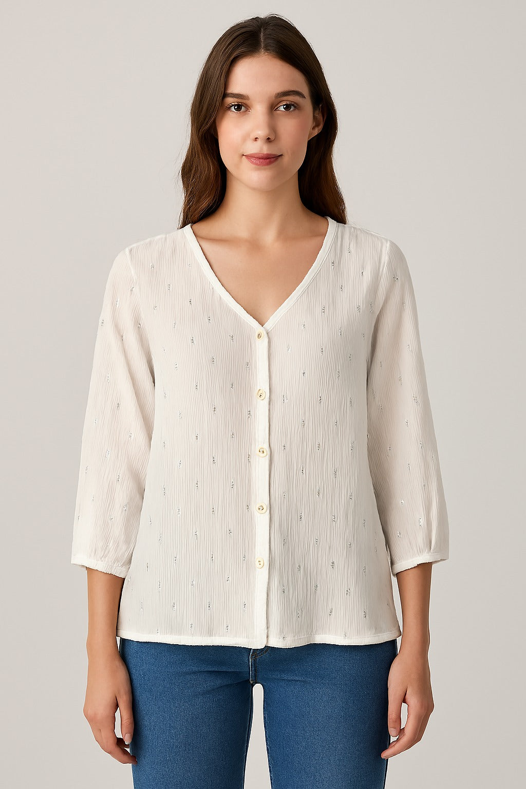 Off-White Viscose Linen Shirt