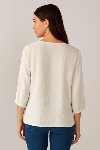 Off-White Viscose Linen Shirt