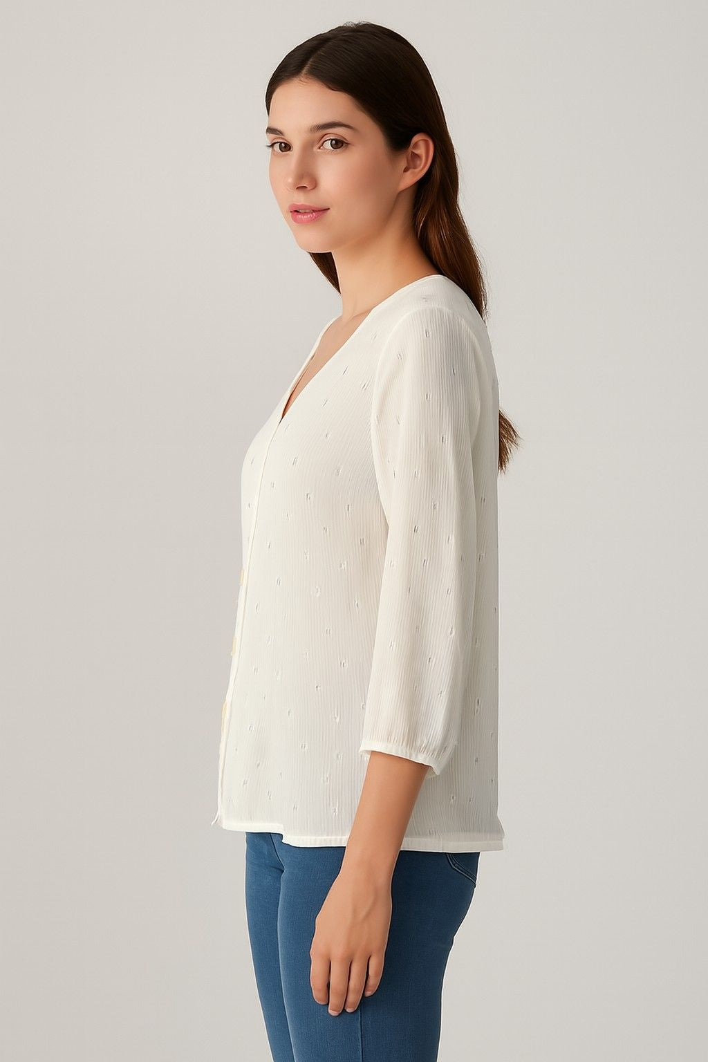Off-White Viscose Linen Shirt