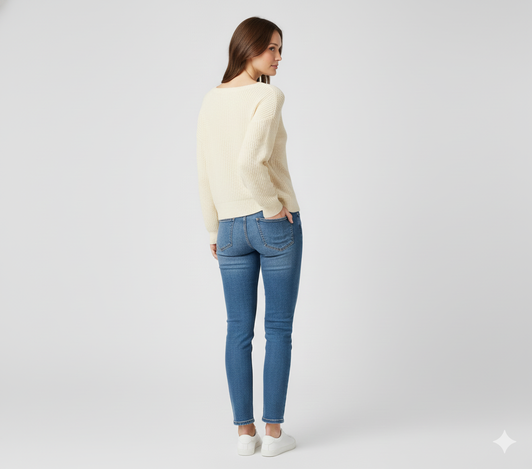Full Sleeve Light yellow Knitted Acrylic Sweater