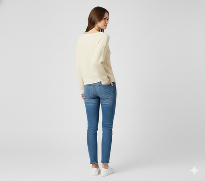 Full Sleeve Light yellow Knitted Acrylic Sweater