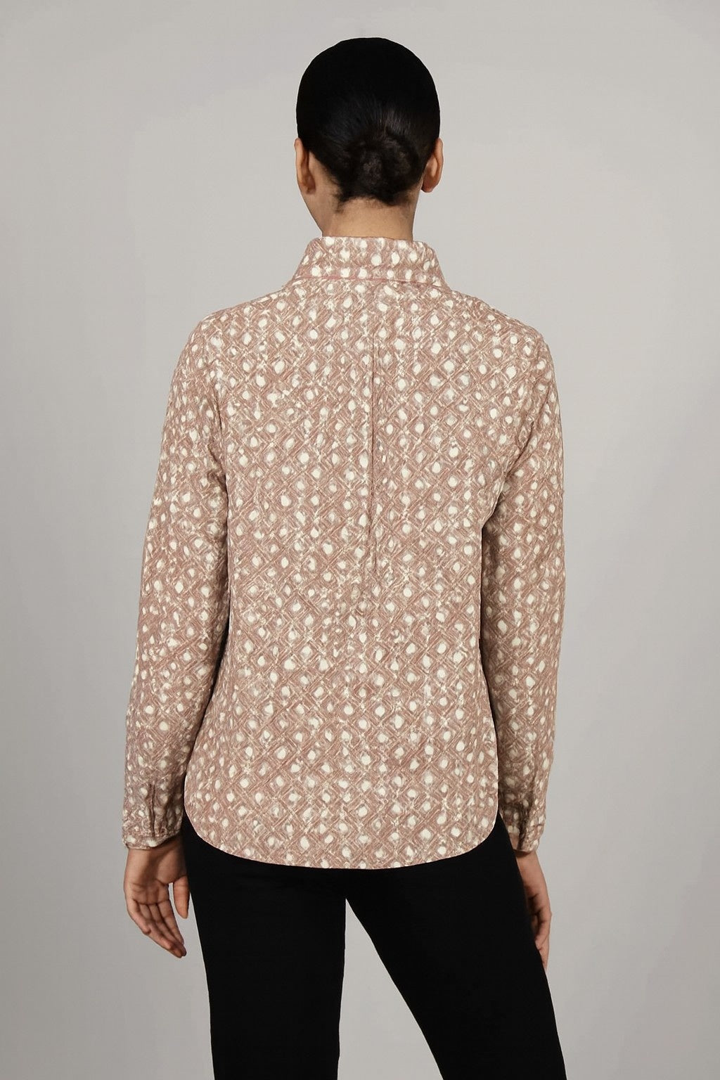 Polyester Rust Printed Loose Fit Shirt