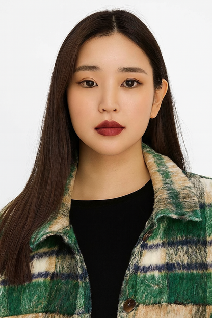 Polyester Green Checked Winter Jacket | Loose Fit Wool Blend Shacket with Front & Side Pockets
