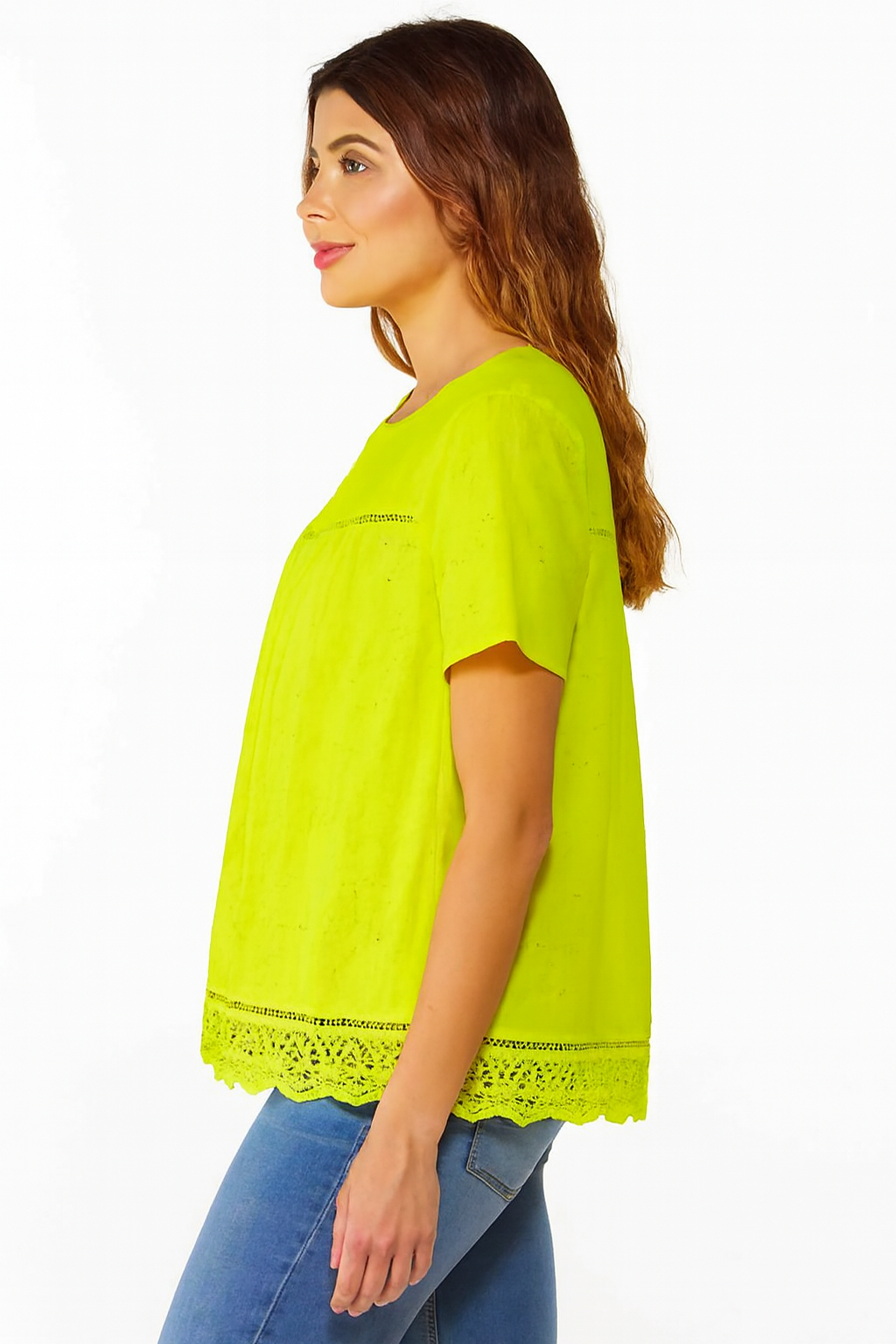 Solid Cotton Loose Fit Top | Round Neck | Short Sleeve Casual Summer Wear