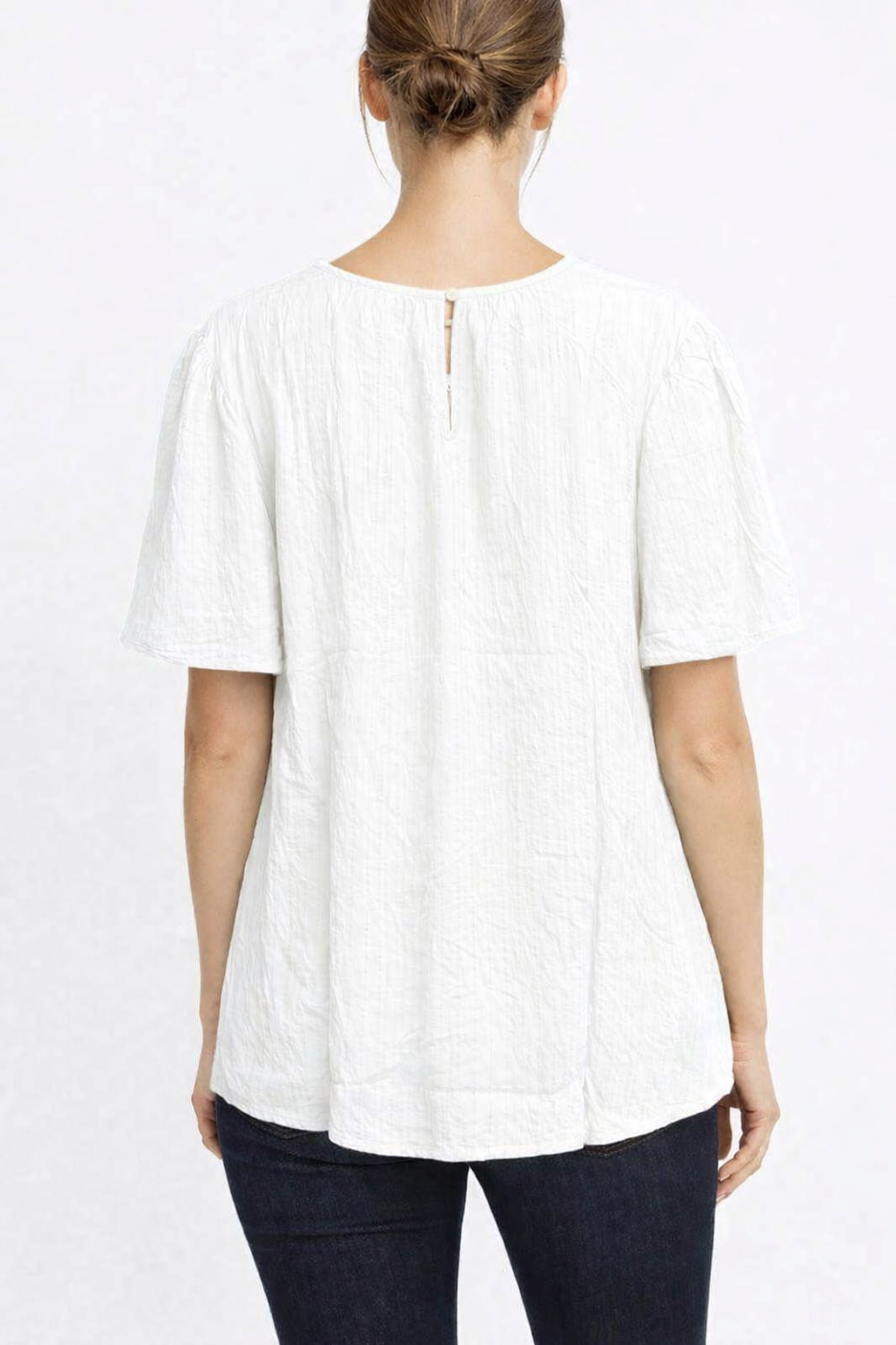 White Cotton Plus Size Long Top | Relaxed Fit Casual Tunic