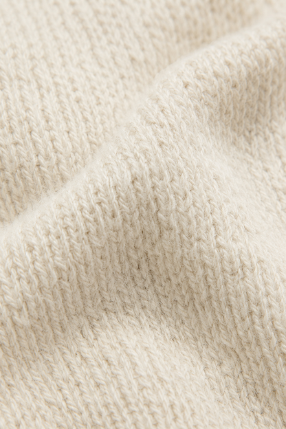 Cream Sleeveless Zip-Up Sweater Vest | Mock Neck Knit Winter Sweater