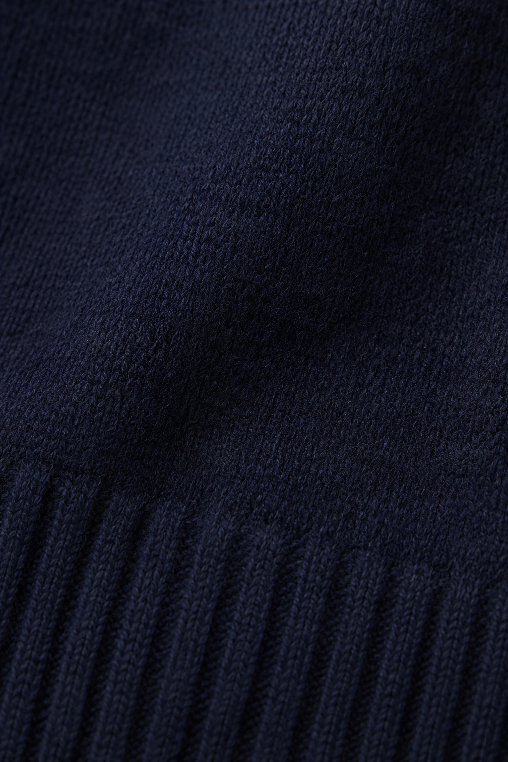Dark Blue Oversized Knit Sweater | Crew Neck Relaxed Fit Winter Pullover