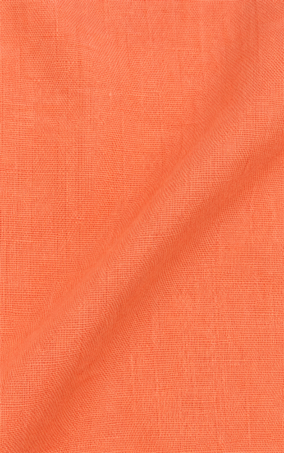 Orange Sleeveless Button-Down Cotton Midi Dress | V-Neck Casual Dress with Pockets