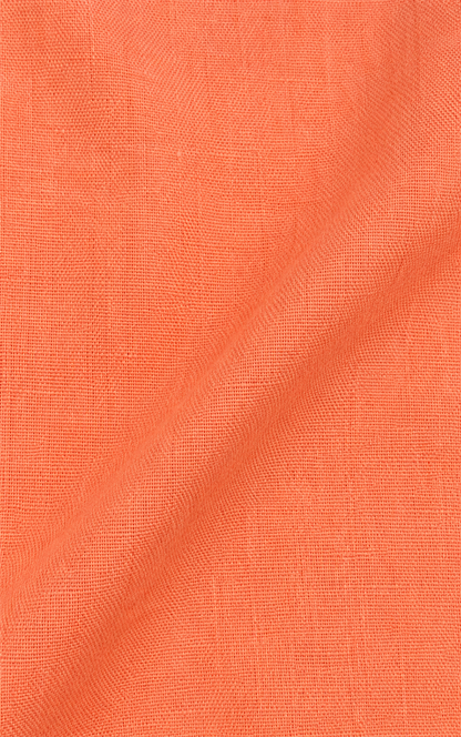 Orange Sleeveless Button-Down Cotton Midi Dress | V-Neck Casual Dress with Pockets