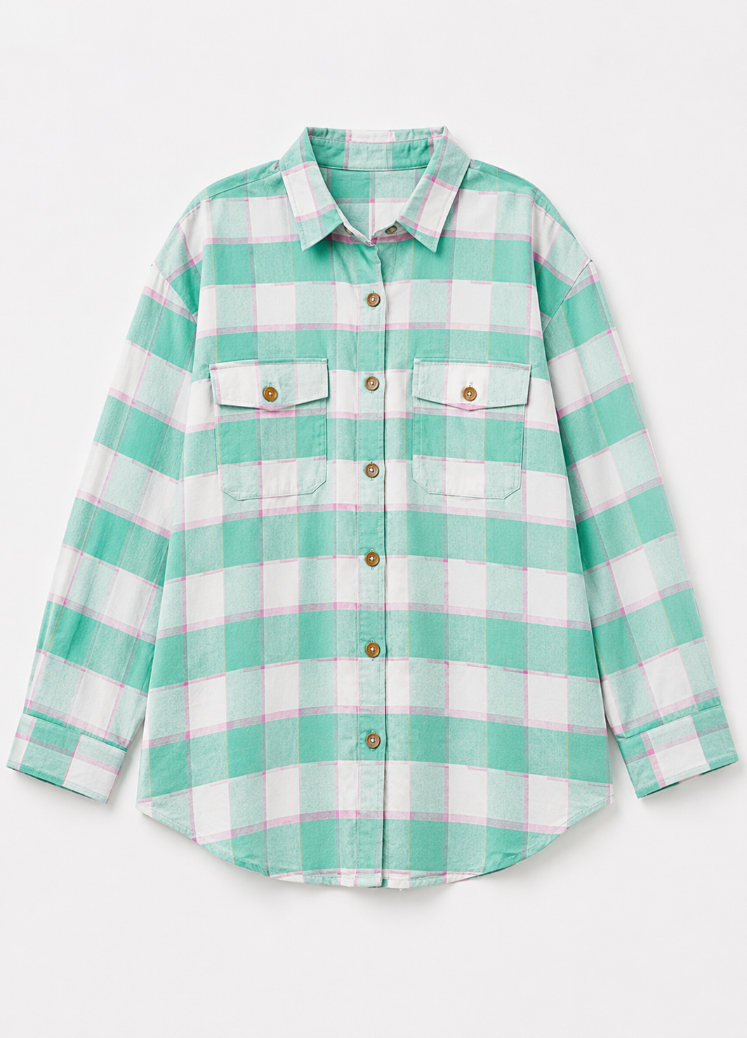 100% Viscose Checked Shirt | Loose Fit Casual Button-Down Shirt | Full Sleeve Collared Check Shirt | Soft Lightweight Everyday Wear Top with 4 Pockets