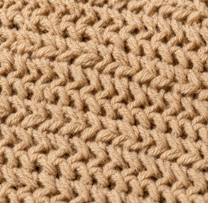 Brown Metallic Knit Sweater | High Neck Full Sleeve Pullover | Soft Wool Blend Winter Top | Regular Fit Casual Sweater