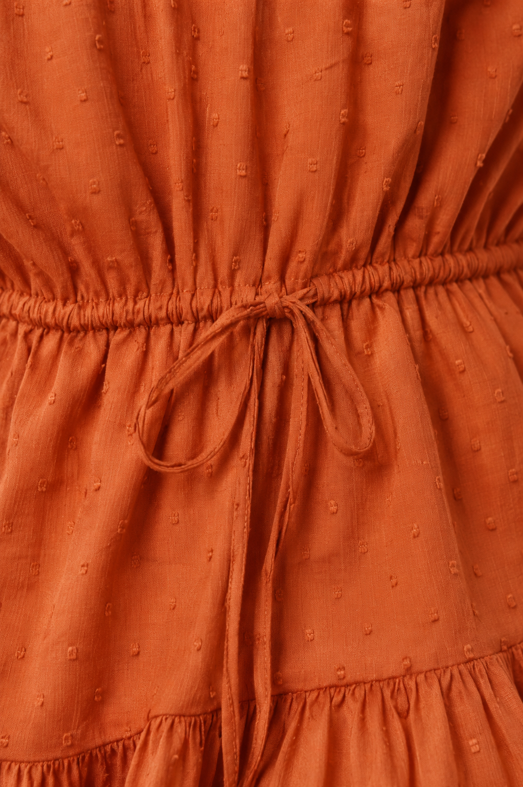 Brown Off Shoulder Tiered Mini Dress | 100% Viscose | Puff Half Sleeves | Casual Fit with Inner