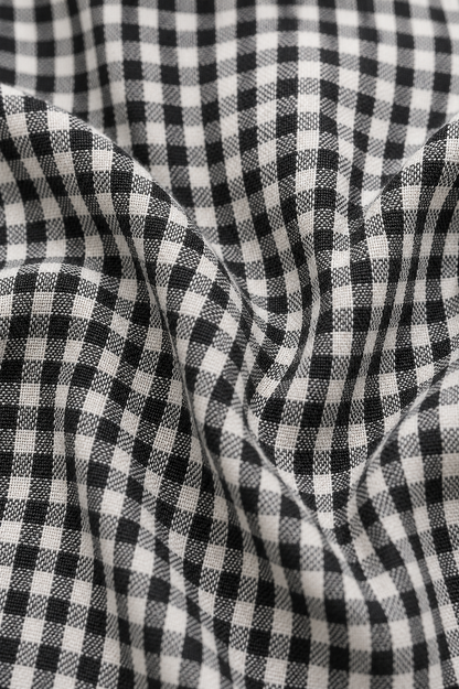 100% Linen Checkered Shirt & Wide Leg Pant Co-Ord Set, Loose Style Casual Outfit with Side Pockets