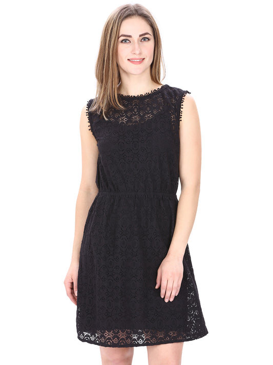 NoBarr Classic Black Lace Dress