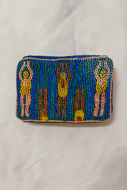 Embroidered Badminton Theme Mini Coin Pouch
